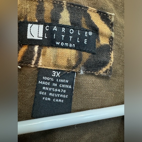 3X Linen Jacket button up 100% linen designer jacket - Picture 2 of 3